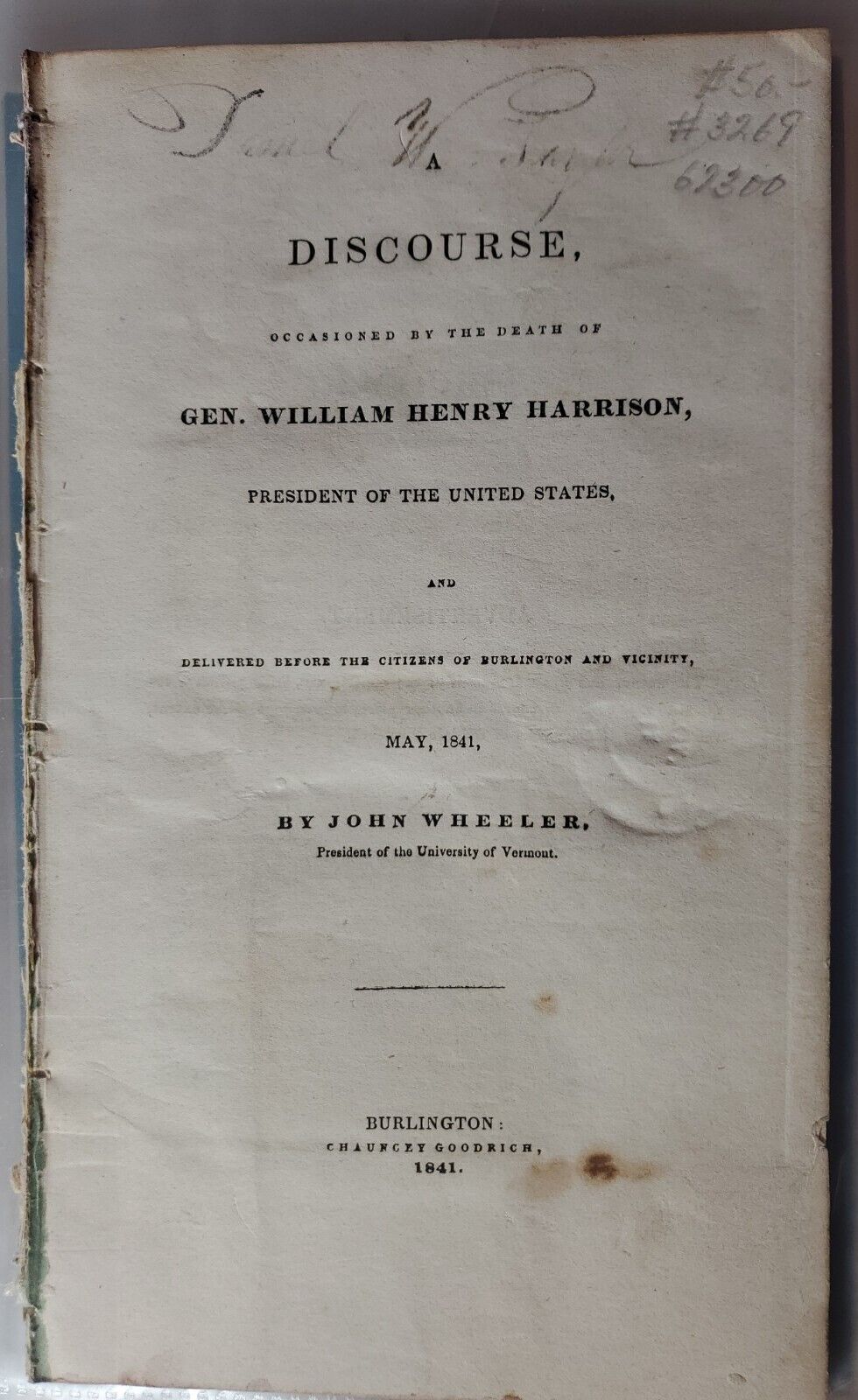 A Discourse, Occasioned by the Death of Gen. William Henry Harrison