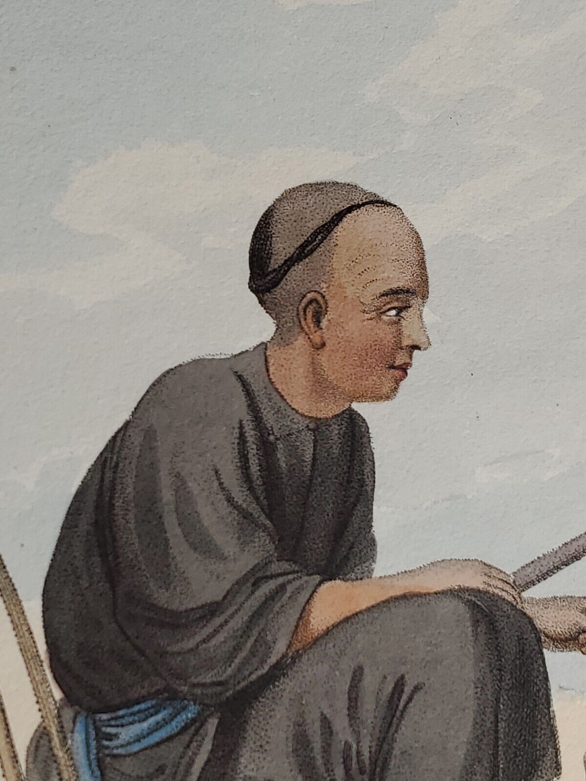 A Tinker, Pu Qua, Costume Of China Original Watercolor Plate XXXVII