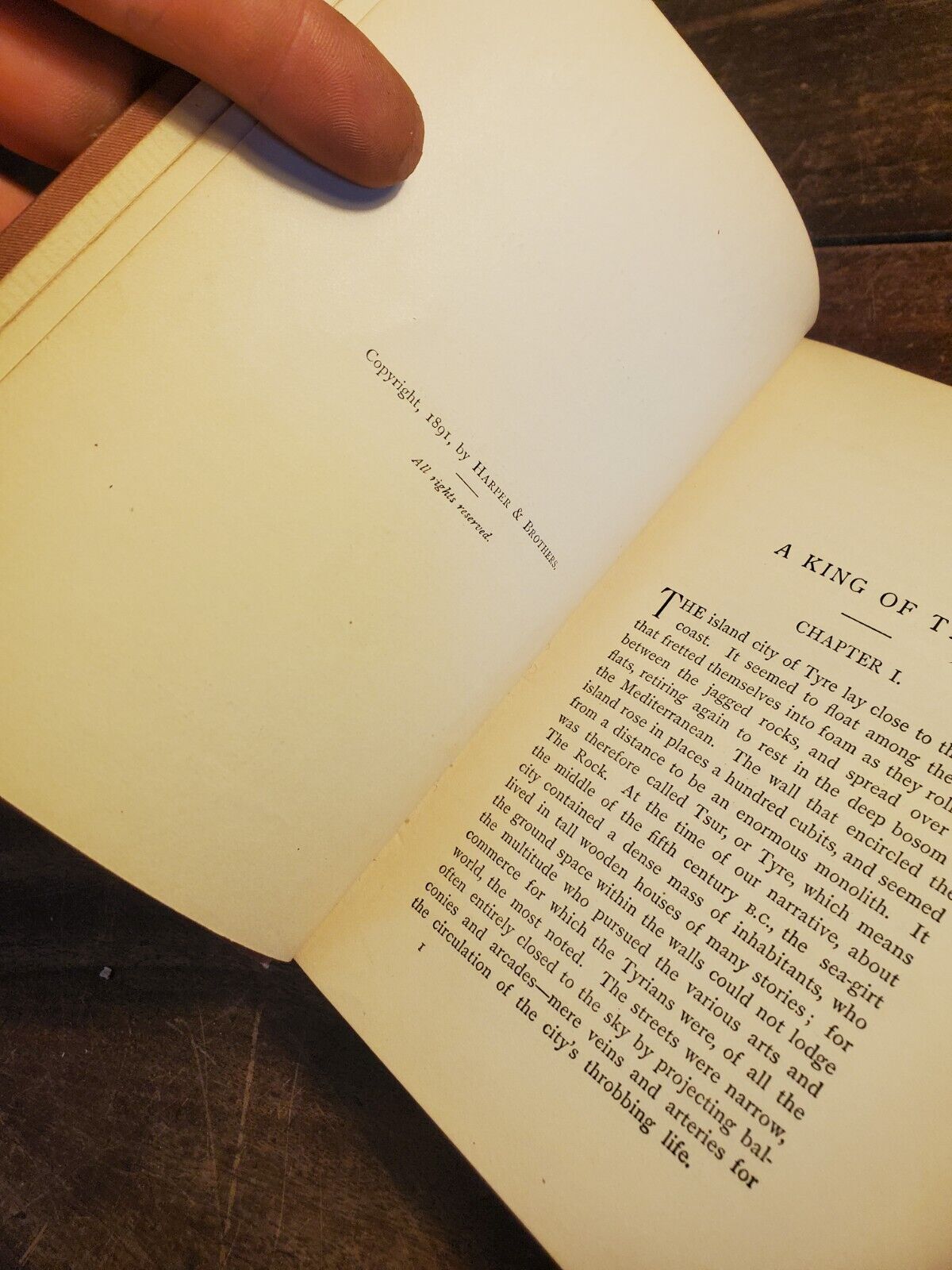 A King of Tyre, James M. Ludlow, First edition, 1891, FIrst Edition,