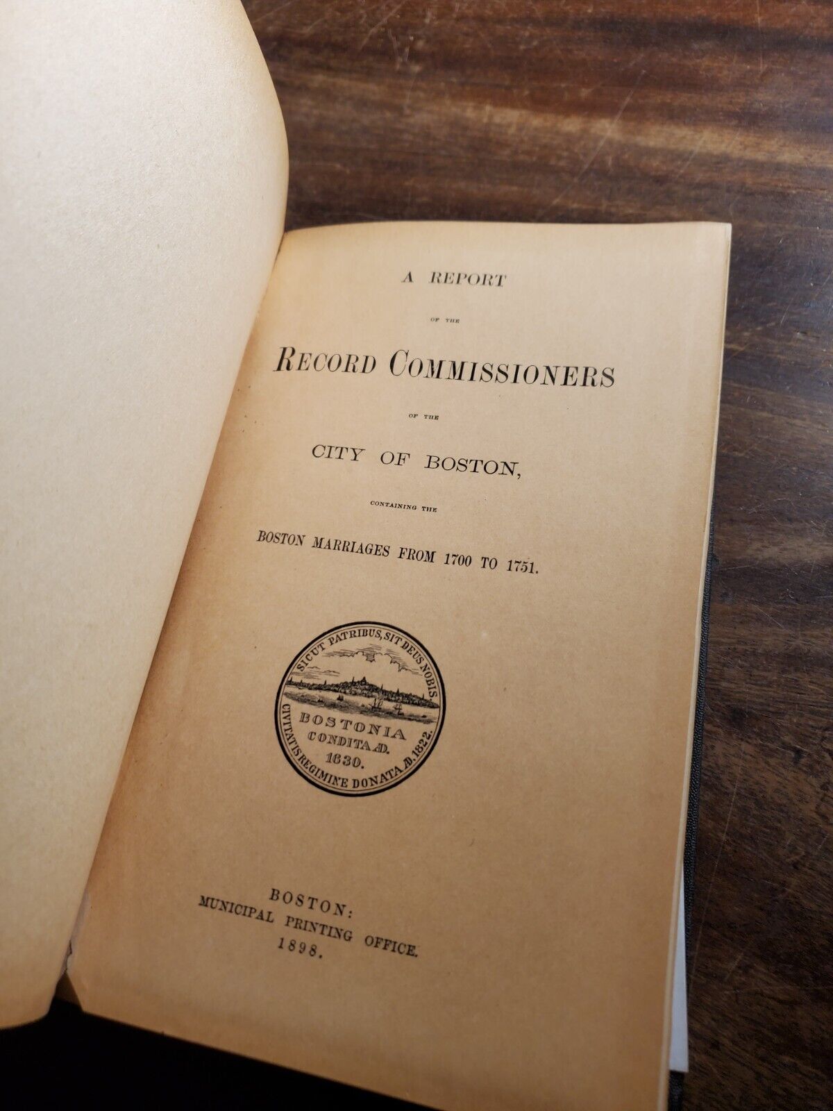 A Report of the Record Commissioners of the City of Boston, Marriages 1700-1751