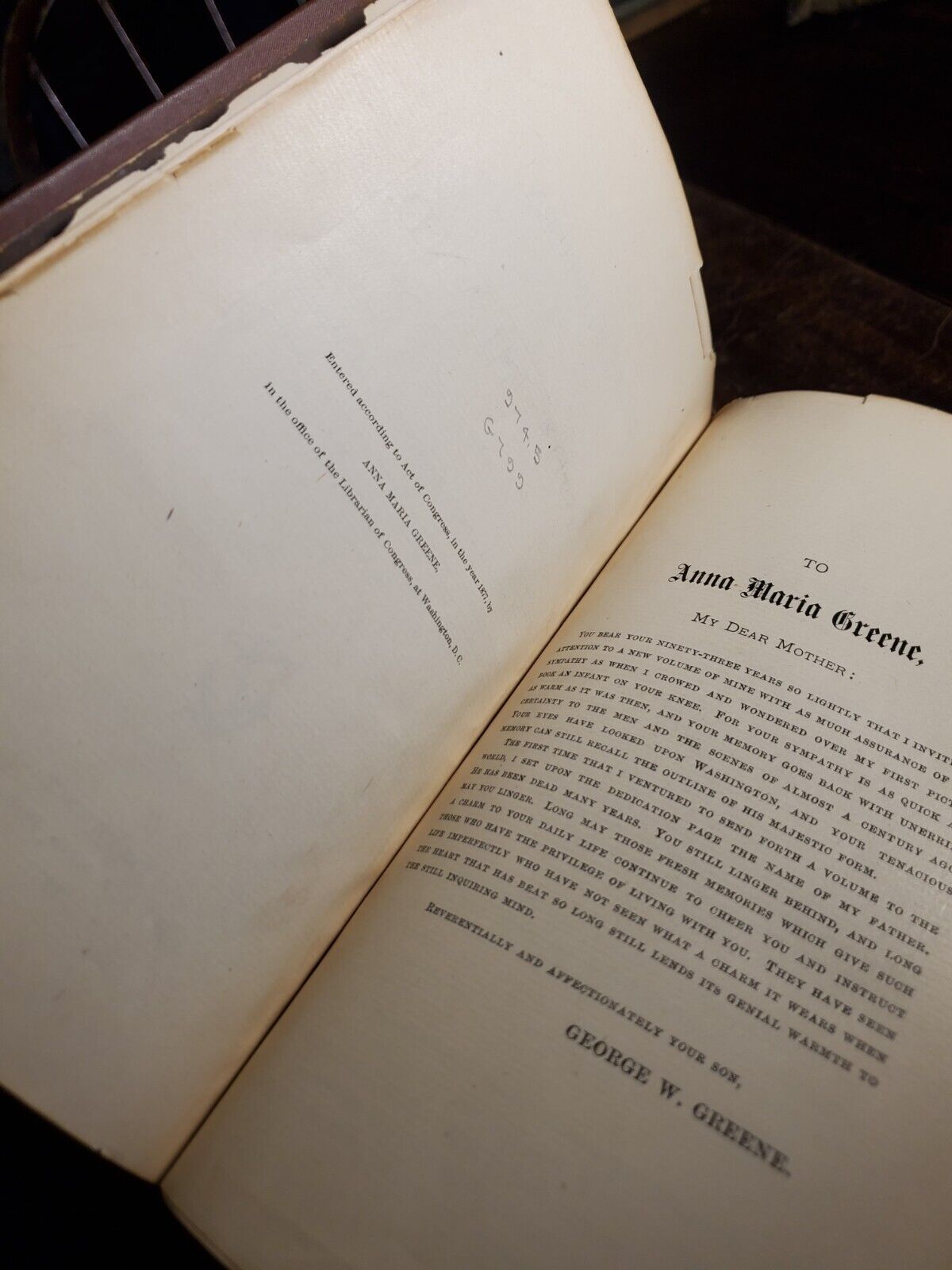 A Short History of Rhode Island by G. W. Greene, 1877 Rare Edition, Ex-library